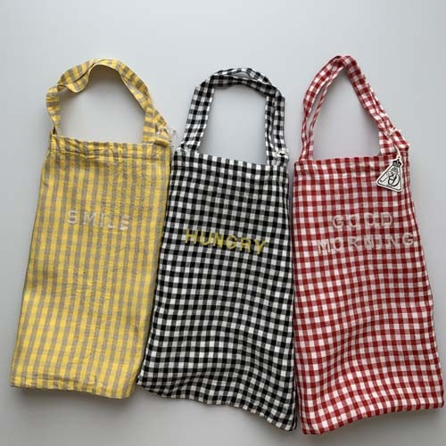 R&amp;D.M.Co-  gingham check tote bag
