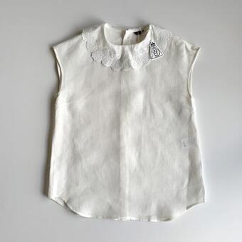 R&amp;D.M.Co-  densely linen Embroidery blouse