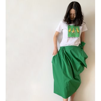 R&amp;D.M.Co- T/C tie skirt(green)(40%)