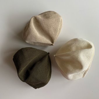 mature ha. beret top gather big silk(3color)
