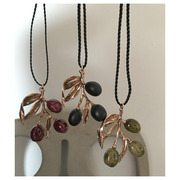 hand made necklace olives(3 color)